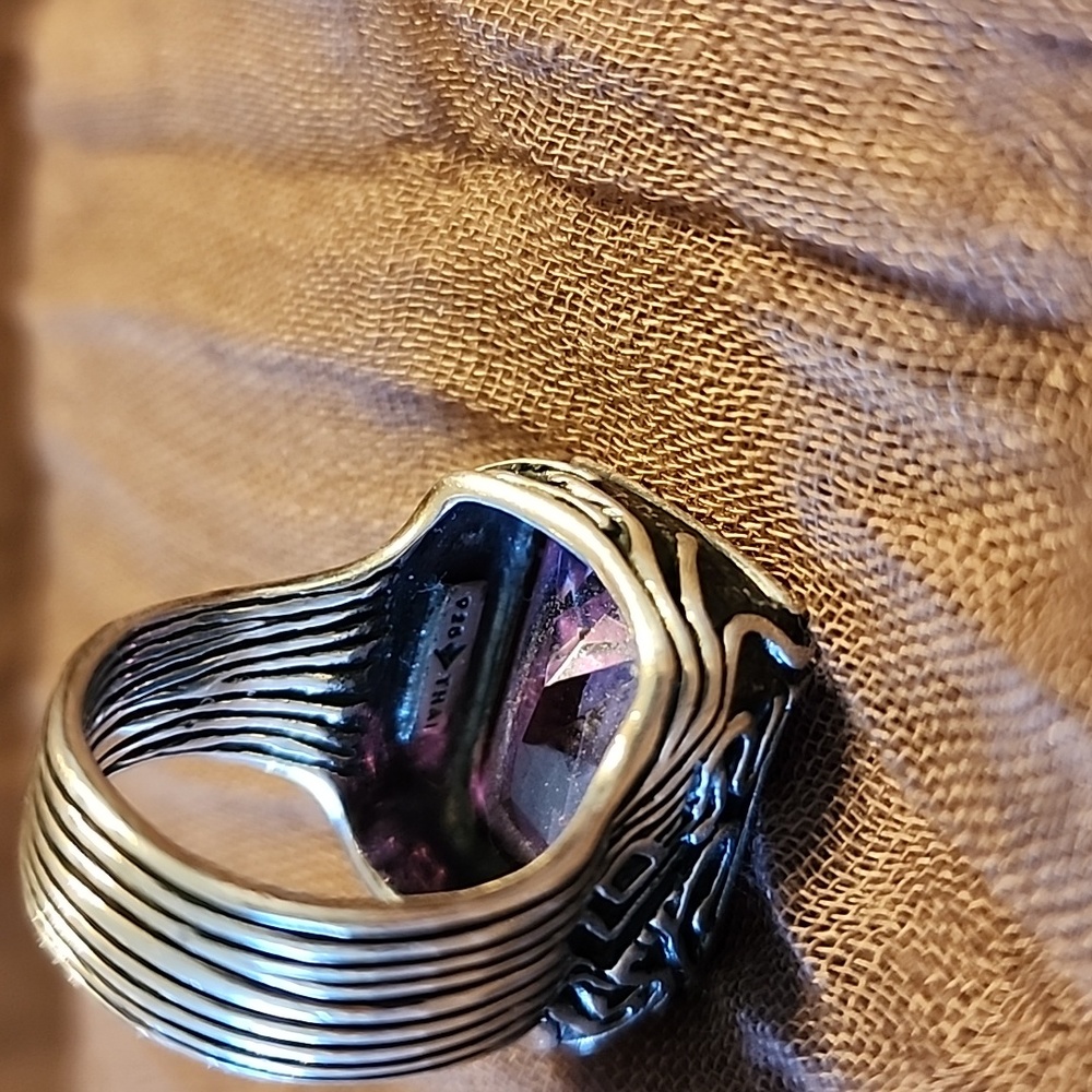 Silpada Purple Gemstone Silver Ring - Picture 3 of 4